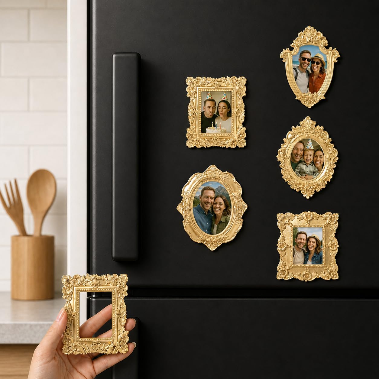 アメリカンカントリー額 Amazon.com - 97 Decor Small Gold Picture Frames Set (No Standing